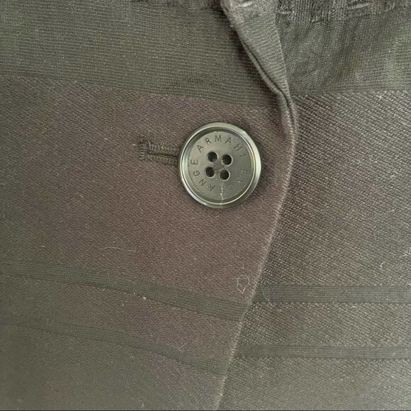 Armani Exchange Textured Stripe Blazer Black Size 2 - Picture 5 of 14